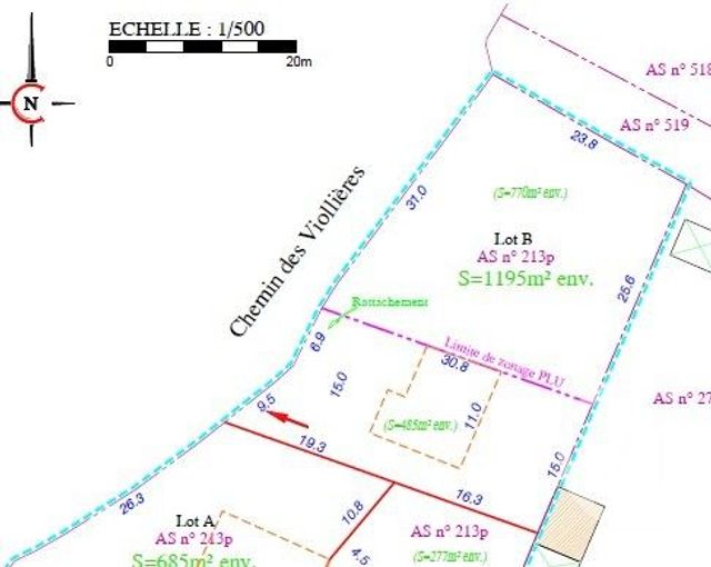 terrain à vendre - 1195.0 m2 - CHALLANS - 85 - PAYS-DE-LOIRE - Century 21 L'Océane