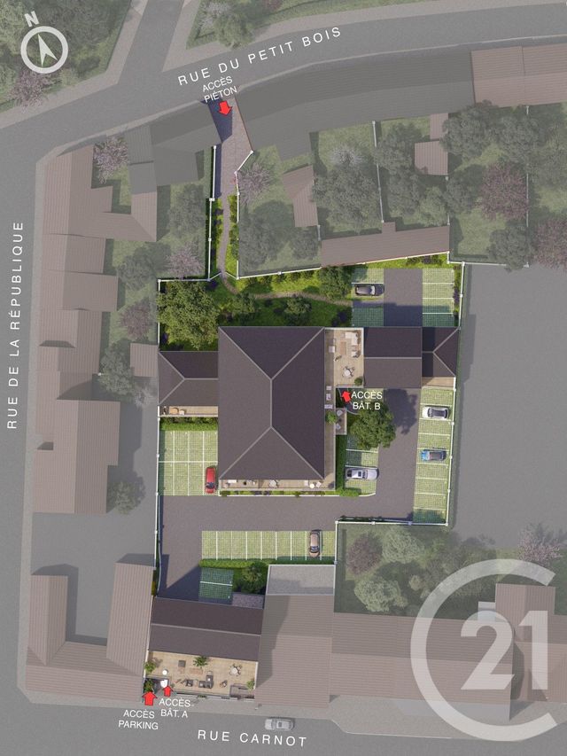 Appartement F2 à vendre - 2 pièces - 39.35 m2 - CHALLANS - 85 - PAYS-DE-LOIRE - Century 21 L'Océane