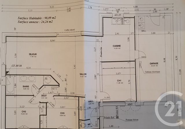 maison à vendre - 4 pièces - 98.08 m2 - LA GARNACHE - 85 - PAYS-DE-LOIRE - Century 21 L'Océane